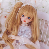 CUTICATE Bjd Doll Wig 1/3 HighTemperature Wire Long Light Yellow Wavy Dolls Hair Wig