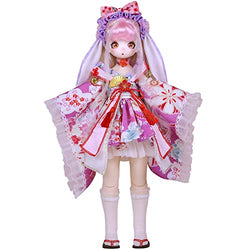 ICY Fortune Days 2nd Generation 1/4 Scale Anime Style 16 Inch BJD Ball Jointed Doll Full Set Including Wig, 3D Eyes, Clothes, Shoes, for Children Age 8+ (Purple Sakura)