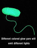 Glow in The Dark Yarn 2 Rolls, Glow Yarn for Crocheting DIY Arts Crafts Sewing Supplies, Halloween Yarn & Christmas Yarn for Crocheting Clearance, 120m per roll (Pink)