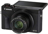Canon PowerShot G7 X Mark III Camera w/ 1 Inch Sensor & 4k Video - Wi-Fi & Bluetooth Enabled (Black) & LED Video Light, 64GB Transcend Memory Card, Extra Battery + Commander Optics Accessory Bundle