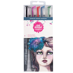 American Crafts Shipwrecked Jane Davenport Mixed Media 2 Mermaid Markers 6/Pkg