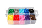 20,000 Fuse Beads - 20 colors (5 Glow in the Dark), Tweezers, Peg Boards, Ironing Paper, Case -