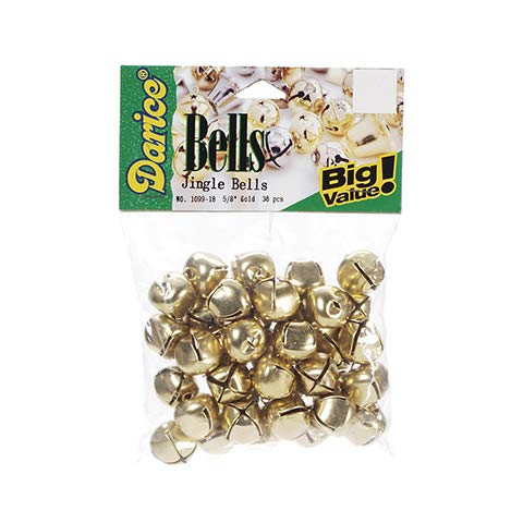 Darice 36 Piece Gold Jingle Bells