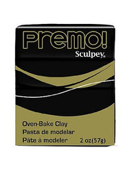 Sculpey Premo Premium Polymer Clay black 2 oz. [PACK OF 5 ]