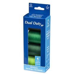 DUAL DUTY XP 4 Spool Box Assortment Thread, Greens