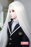 BJD Doll Hair Wig 9-10 inch 22-24cm white central parting 1/3 SD DZ DOD LUTS