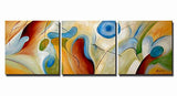 ARTLAND Modern 100% Hand Painted Abstract Oil Painting on Canvas Dream Whirlpool 3-Piece Framed Wall Art for Living Room Artwork for Wall Decor Home Decoration 24x72 inches