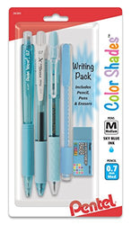 Pentel Color Shades Writing Pack - Pastel Sky Blue (BLBKALZBPS)