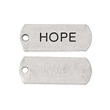 87 Pc Inspirational Message Charm Pendants, Silver Tone (Faith, Hope, Love)