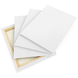Arteza 18x24” Stretched White Blank Canvas, Bulk Pack of 4, Primed, 100% Cotton for Painting,