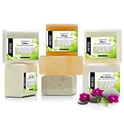 Pifito Premium Melt and Pour Soap Base Sampler - Assortment of 7 Bases (1lb ea); Clear, White, Goats Milk, Shea Butter, Oatmeal, Honey, Olive Oil - Total 7 lbs of Glycerin Hand Soap Making Supplies