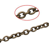 PandaHall Elite 16 Feet Brass Cable Chain Twisted Cross Necklaces Width 2mm for Jewelry Making