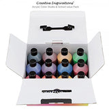 Creative Inspirations Artist Acrylic Paint Set of 12 Assorted Colors - 16 oz Bottles - Double Pack