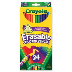 Crayola Short Erasable Colored Pencil, 24 per pack -- 24 per case.