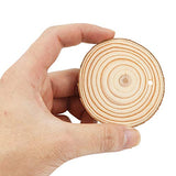 Yexpress Unfinished Natural Thick Wood Slices Circles with Tree Bark Log Discs for DIY Craft