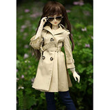 BJD Handmade Doll Long Trench Coat for BJD Girl Dolls Clothes Accessories,A,1/3