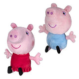 Peppa Pig and George Squeeze & Squish Plush Set, 6" – Soft & Cuddly Stuffed Animals - Toy Gift for Kids