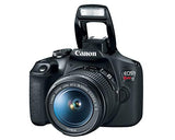 Canon EOS REBEL T7 DSLR Camera|2 Lens Kit with EF18-55mm + EF 75-300mm Lens, Black