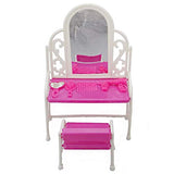Nuolate2019 Princess Furniture Kit Dollhouse Accessories Set Kids Gift 8 Items/lot 1xDresser Set + 1x Sofa Set+1xBed Set + 5X Hangers for Barbie Doll