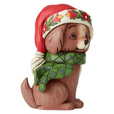 Enesco Jim Shore Heartwood Creek Christmas Puppy Miniature Figurine, 3.5 Inch, Multicolor