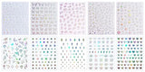 JMEOWIO 10 Sheets Aurora Nail Art Stickers Decals Self-Adhesive Pegatinas Uñas Glitter Holographic Star Nail Supplies Nail Art Design Decoration Accessories