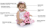 Anano 18 inch Reborn Baby Girls Doll Lifelike Silicone Full Body Newborn Dolls Xmas Gifts for Kids Above 3 Years Old