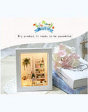 Kisoy Romantic and Cute Dollhouse Miniature DIY House Kit Creative Room Perfect DIY Gift for Friends,Lovers and Families(Sunny Dorm)