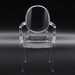 Odoria 1:6 Miniature Clear Arm Chair Dollhouse Furniture Accessories