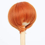 Missuhair 9-10 Inch 1/3 BJD Hair MSD DOD Pullip Dollfie Doll Wig Synthetic Short Carrot Wavy Hair Handmade Wigs