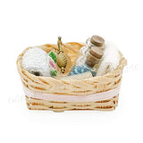 Odoria 1:12 Miniature Makeup Perfume Bottle Mini Towel Make up Basket Dollhouse Bathroom Accessories