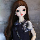 MEESock 56cm Beautiful BJD Dolls 1/3 SD Doll 22 Inch Ball Jointed Doll Full Set Clothes Shoes Wig Makeup Can Change Clothes and Wig Girl Gift