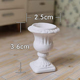 BARMI High Simulation Miniature Doll House Ceramic Roman Column for Dollhouse Decoration,Perfect DIY Dollhouse Toy Gift Set White