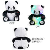 8’’ Light Up Panda Stuffed Animal, Kawaii Baby Panda Bear Plush with LED Light, Hugging Toy Gift for Girls, Boys, Kids