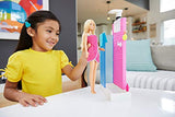 Barbie Doll and Furniture Set, Bathroom with Working Shower and Three Bath Accessories, Gift Set for 3 to 7 Year Olds