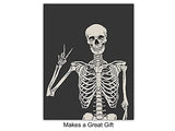 Skeleton Wall Art & Decor - Halloween Wall Decor - Gothic Home Decor - Goth Room Decor - Funny Skull Wall Decor - Pagan Gifts - Bedroom Dorm Man Cave - Men Boys Teens - Witchy Picture Poster Print