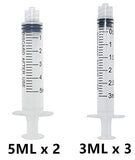9 Pack Syringe with Blunt Needle Tip - 5ml, 3ml,1ml Syringes with 14ga, 18ga, 22ga Blunt Needles - Ideal for Measuring Liquids, Vape, Oil Dispensing and Glue Applicator