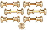 Melody Jane Dolls Houses House Miniature Door Furniture 12 Brass Knobs Handles 6 Screw Threads