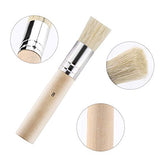 LUTER 6Pcs Wooden Stencil Brushes, Natural Bristle Stencil Brushes for Acrylic Painting, Oil Painting, Watercolor Painting, Card Making, DIY Art Crafts Project (3 Sizes)