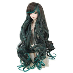 ZSTO 1/3 1/6 BJD Wig,Gradient Long Hair for Doll Decoration Blue Green (1/6, Green)