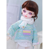 BJD Doll 1/6 Sweet Girl SD Dolls 27.5cm Ball Jointed Doll Full Set 100% Handmade DIY Toys, with Clothes Shoes Wig Makeup, for Gift Collection