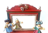 Miniature dollhouse theater and puppets 1:12 scale toy