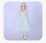 GHDE&MD BJD Doll 1/4 SD Dolls 15 Inch Ball Jointed Doll DIY Toys with Full Set Clothes Shoes Wig Makeup Best Gift for Girls-Flowne,Normal Skin