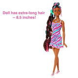 Barbie Totally Hair Butterfly-Themed Doll, 8.5 inch Fantasy Hair, Dress, 15 Hair & Fashion Play Accessories (8 with Color Change Feature) for Kids 3 Years Old & Up