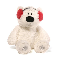 GUND Blizzard Teddy Bear Holiday Stuffed Animal Plush, White, 12"