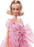 Barbie Signature Birthday Wishes Doll (11.5in Blonde) Wearing Pink Tulle Gown & Shoes, with Customizable Packaging, Gift for 6+