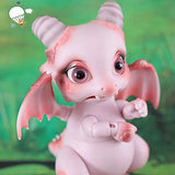 QFXFL BJD Doll, Pink Dragon Safe and Non-Toxic Resin Material1/8 SD Dolls 5.9 Inch Ball Jointed Doll DIY Toys Best Gift for Girls