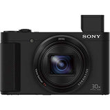 Sony Cyber-Shot DSC-HX80 Camera DSCHX80/B with Soft Bag, Tripod, 2X Extra Batteries, LED Light, 2X 64GB Memory Card, Card Reader, Plus Essential Accessories