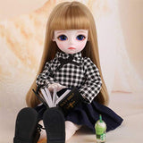 HGFDSA 1/6 BJD Doll 10.6" SD Jointed Dolls Handmade Full Set DIY Toy Action Figure with Clothes Shoes Wig Best Gift for Girls