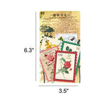 60PCS Large Vintage Plant Flower Sticker Big Washi Sticker Collection Stickers for Scrapbooking Diary Albums Planner Journaling Stationery Decoration