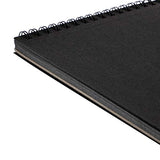 Genie Crafts 3-Pack Art Sketchbook, Spiral Bound Black Paper Sketch Pad, 30 Sheets Each, 14.5 x 11 Inches